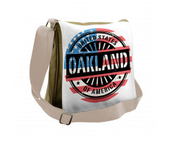 Grunge Style American Text Messenger Bag