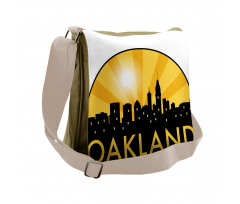 Sunburst Effect Buildings Messenger Bag