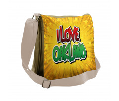 Typographic Pop Art Style Messenger Bag