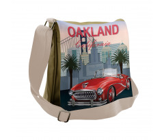 Car with a City on the Back Messenger Bag