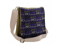 Repeating Modern Lettering Messenger Bag