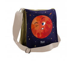 Mars Cartoon Character Messenger Bag