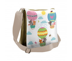 Animals Fly Nursery Messenger Bag