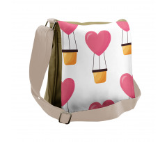 Heart Shaped Sky Messenger Bag