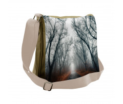 Autumn Sky and Leaves Messenger Bag