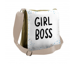 Grunge Typographic Image Messenger Bag