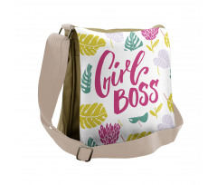 Feminism Calligraphy Art Messenger Bag