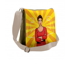 Strong Woman and Arms Messenger Bag