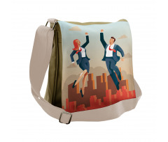 Formal Man and Woman City Messenger Bag