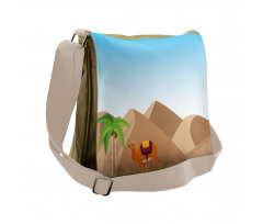 Sand Hills a Camel and a Tree Messenger Bag