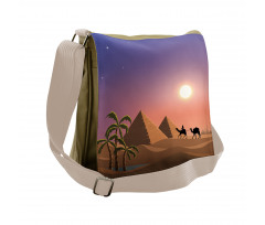 Caravan Camels Desert Scene Messenger Bag