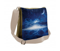 Night Sky Moon Stars Messenger Bag