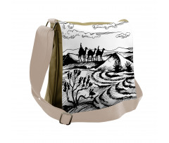 Sketchy Camel Caravan Messenger Bag