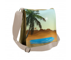 Tree and a Camel Far Away Messenger Bag