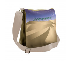 Crescent Moon Far Away Trees Messenger Bag