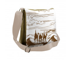 Sketchy Hand Drawn Camels Messenger Bag