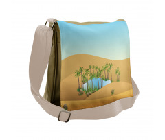 Sand Dunes Lake and Trees Messenger Bag