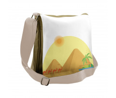 Caravan of Camels Marching Messenger Bag