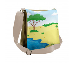 Cartoon Style Little Pond Messenger Bag