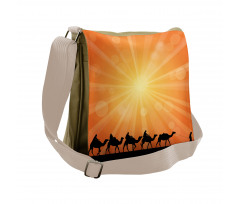 Sunburst Effect and Camels Messenger Bag