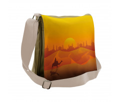 Dramatic Desert in Tangerine Messenger Bag