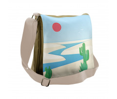 Desert Safari Cactus Plants Messenger Bag