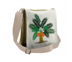 Tropical Oasis Leaves Messenger Bag