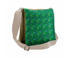 Exotic Monochrome Leaf Messenger Bag