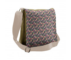 Pastel Abstract Leaves Messenger Bag