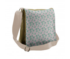 Flamingo and Leaves Messenger Bag