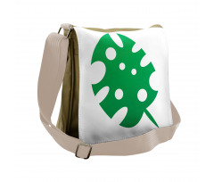 Simple Tropical Leaf Messenger Bag