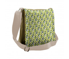 Vivid Tropical Leaves Messenger Bag