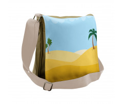 Tropical Palms on Desert Sky Messenger Bag