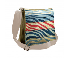 Country Zebra on Wood Messenger Bag