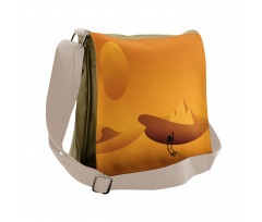 Monochrome Desert View Camel Messenger Bag