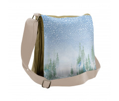 Misty Outdoor Scene Messenger Bag