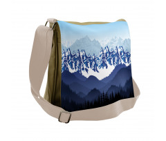 Hills Covered in Snow Messenger Bag