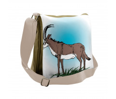 Wild Animal Grass Messenger Bag