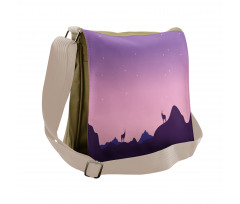 Animals Hill Ombre Night Messenger Bag