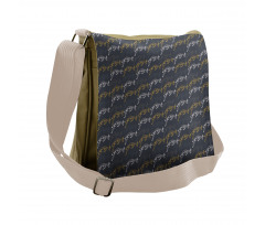 Modern Jumping Pose Animal Messenger Bag