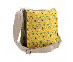 Birthday Party Circus Animals Messenger Bag