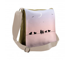 Pastel Tone Sky Moon Messenger Bag