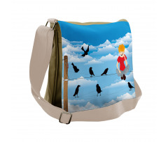 Boy and Avian Sky Messenger Bag