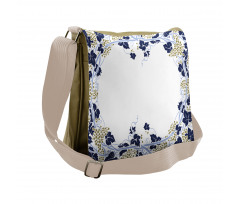 Framed Grape Leaves Graphic Messenger Bag