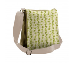 Abstract Grape Leaves Graphic Messenger Bag