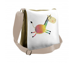 Happy Cartoon Animal Messenger Bag