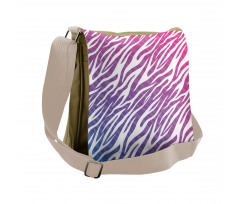 Colorful and Striped Artwork Messenger Bag