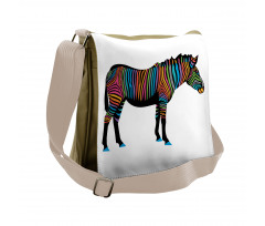 Animal Colorful Lines Messenger Bag