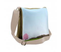 Floating Cherry Blossom Messenger Bag