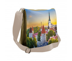 Estonia Historic Town Sunset Messenger Bag